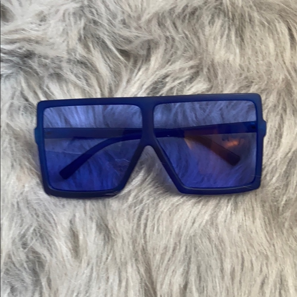 Dark Blue Oversized Sunglasses